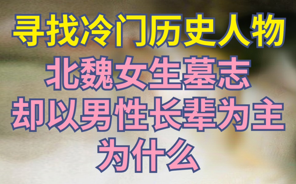 古代女性的悲哀?个人墓志却以长辈为主【古代女性ⷮŠ弘农杨氏】哔哩哔哩bilibili