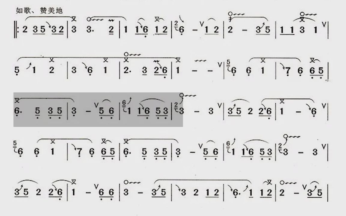 葫芦丝曲《有一个美丽的地方》动态歌谱示范,跟着演奏进步快哔哩哔哩bilibili
