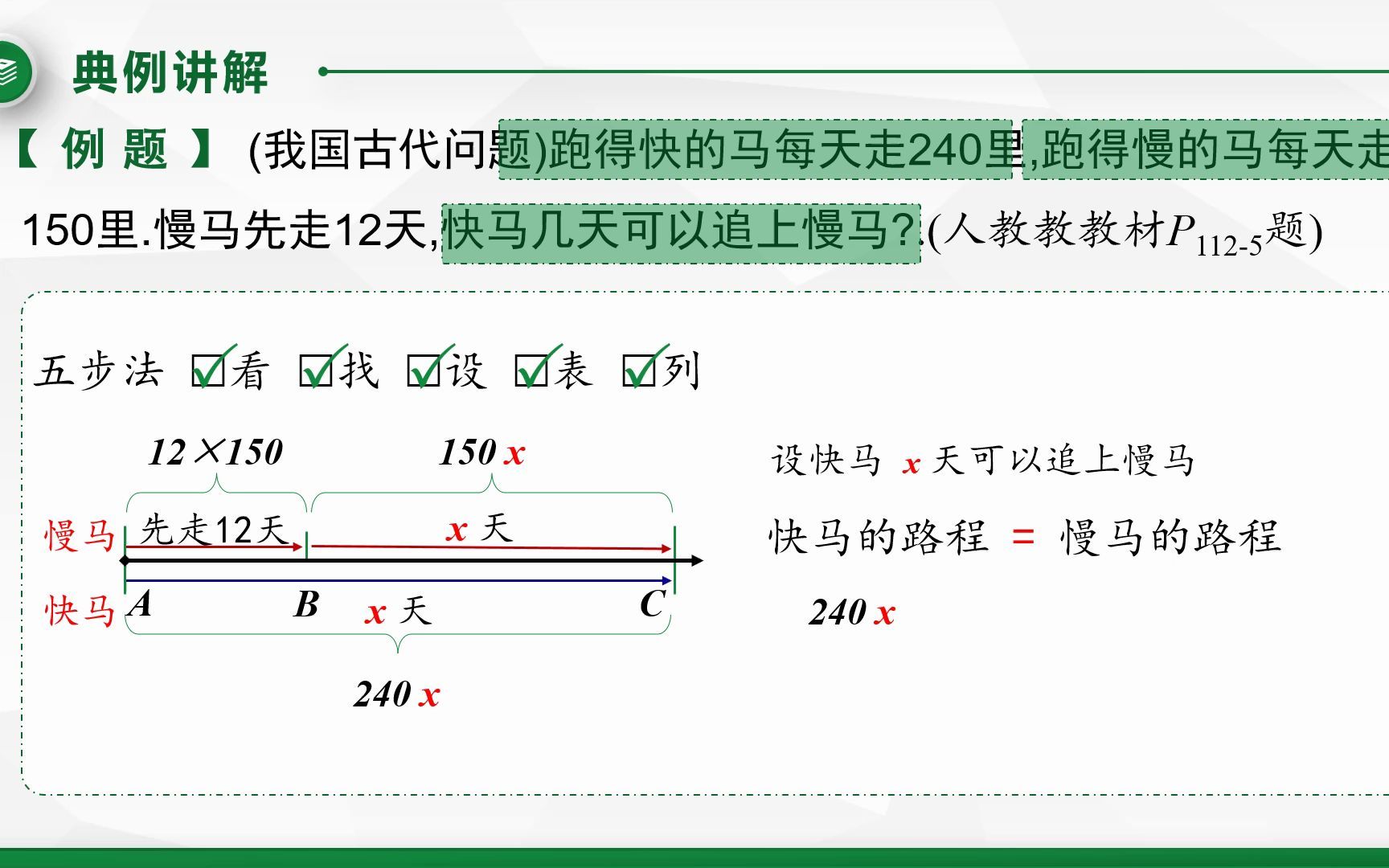 [图]3.4.10 追及问题与一元一次方程