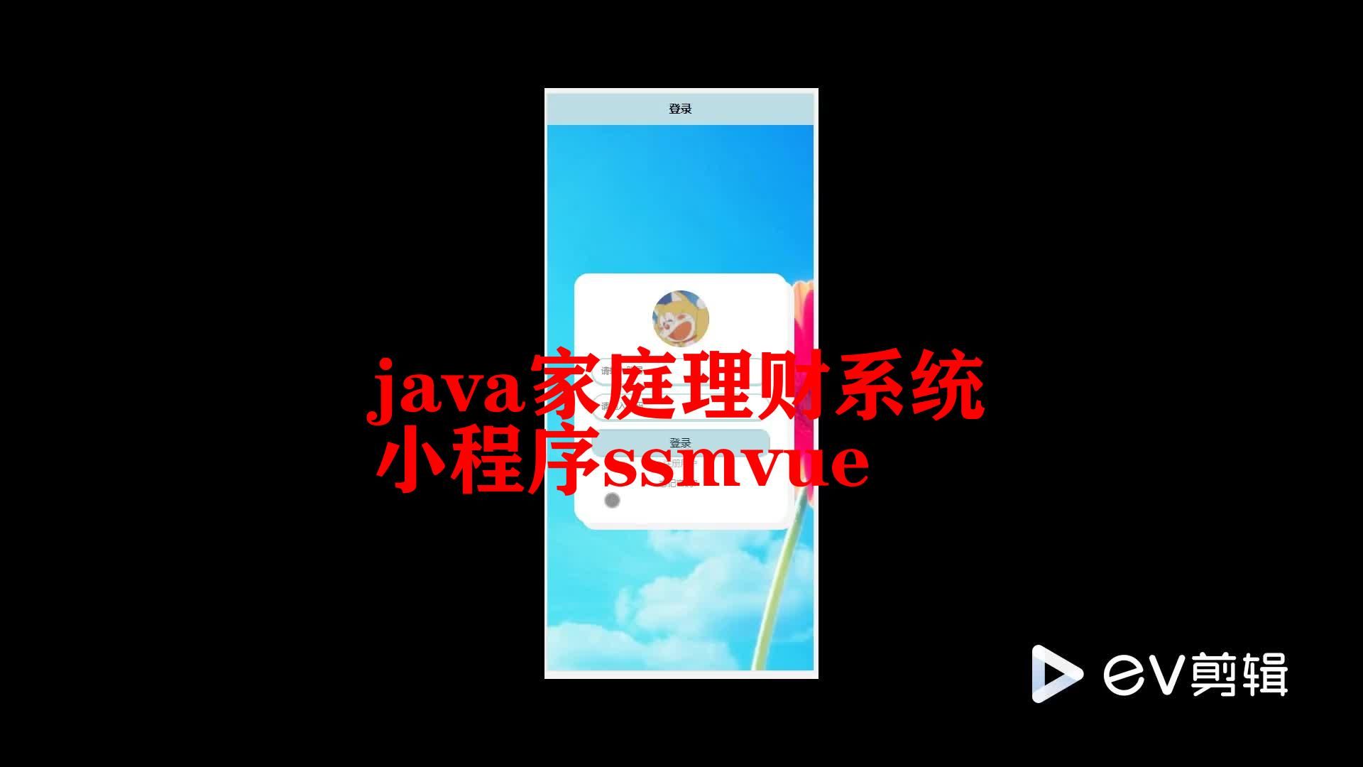 [图]java家庭理财系统小程序ssmvue