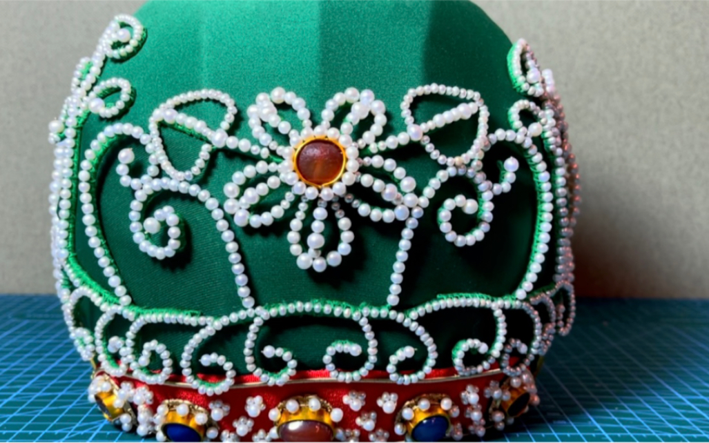 九龙九凤冠背面珍珠花制作教程