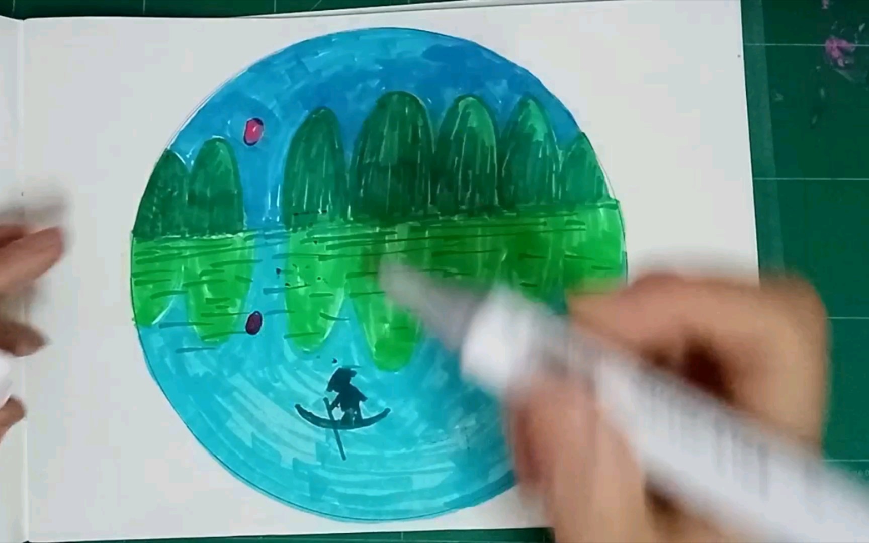 水中倒影怎么画简笔画图片