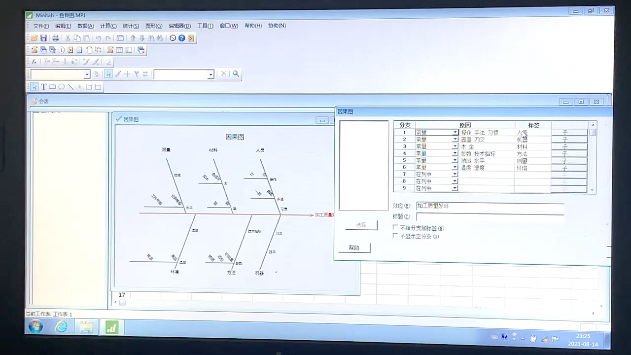 minitab里绘制鱼骨图哔哩哔哩bilibili