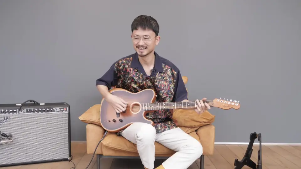 長岡亮介（浮雲)上手体验AMERICAN ACOUSTASONIC TELECASTER_哔哩哔哩_ 