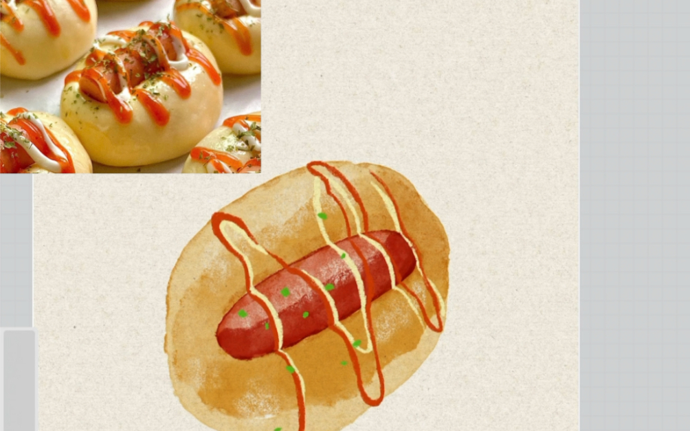 【ipad水彩绘画】不吃不加肉的包包子(73 0814 08)73