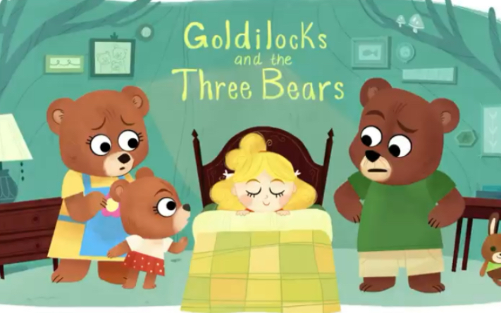 [图]英文字幕版绘本故事《Goldilocks and the Three Bears（金凤花女孩与三只熊）》