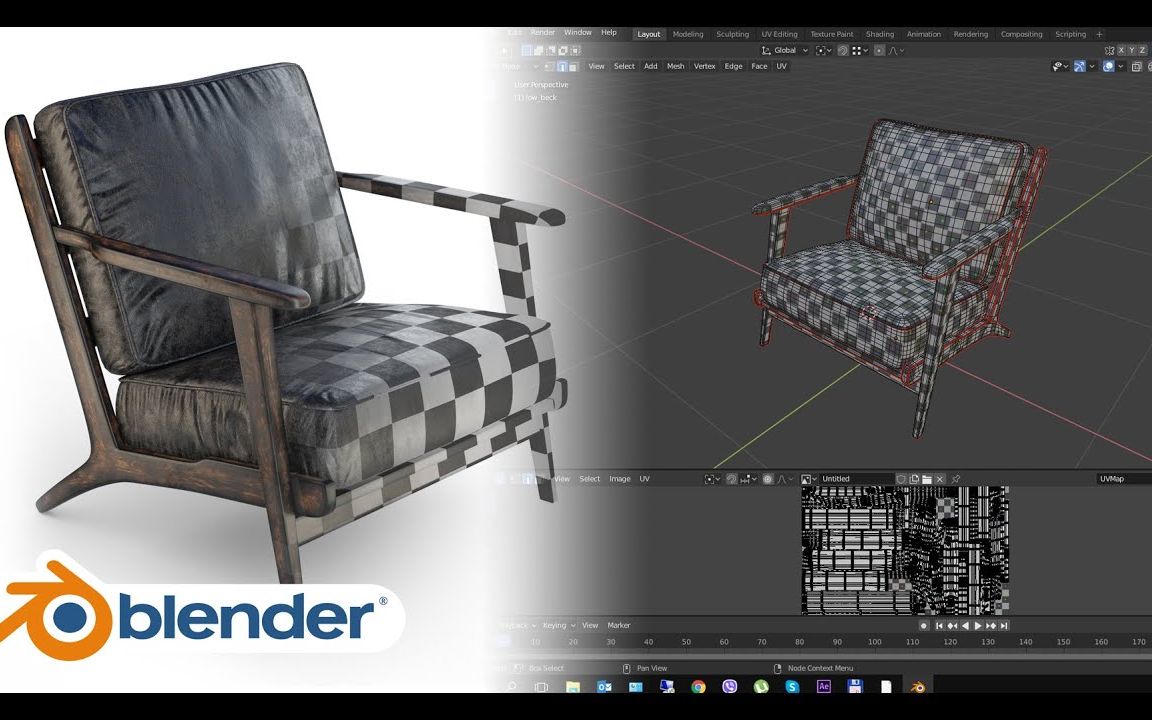 Blender 2.82中的椅子建模哔哩哔哩bilibili