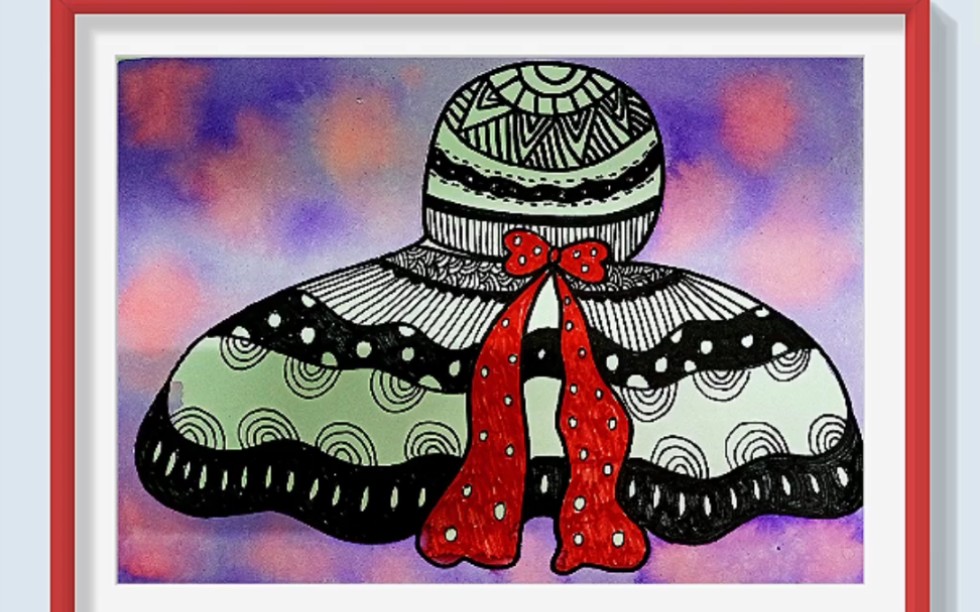 儿童创意线描《帽子》