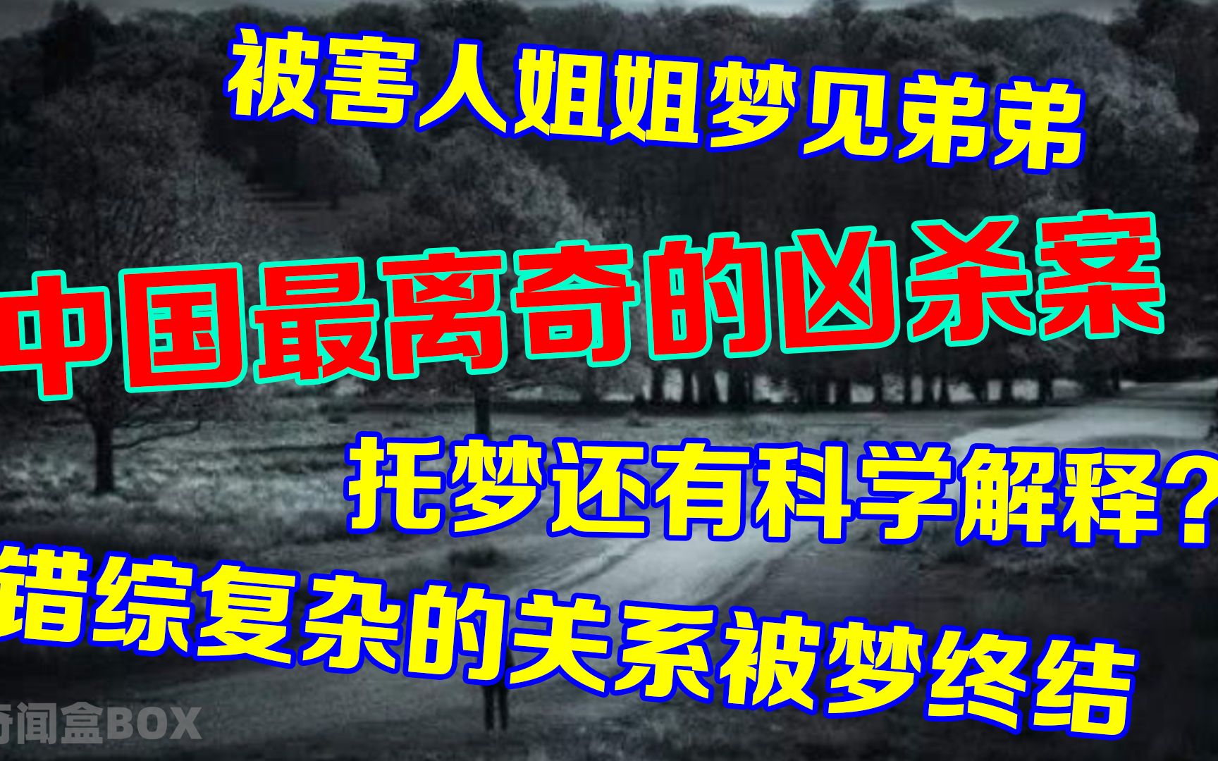 离奇的破案方式?姐姐梦到弟弟被害埋尸地点!梦境与现实相关?哔哩哔哩bilibili