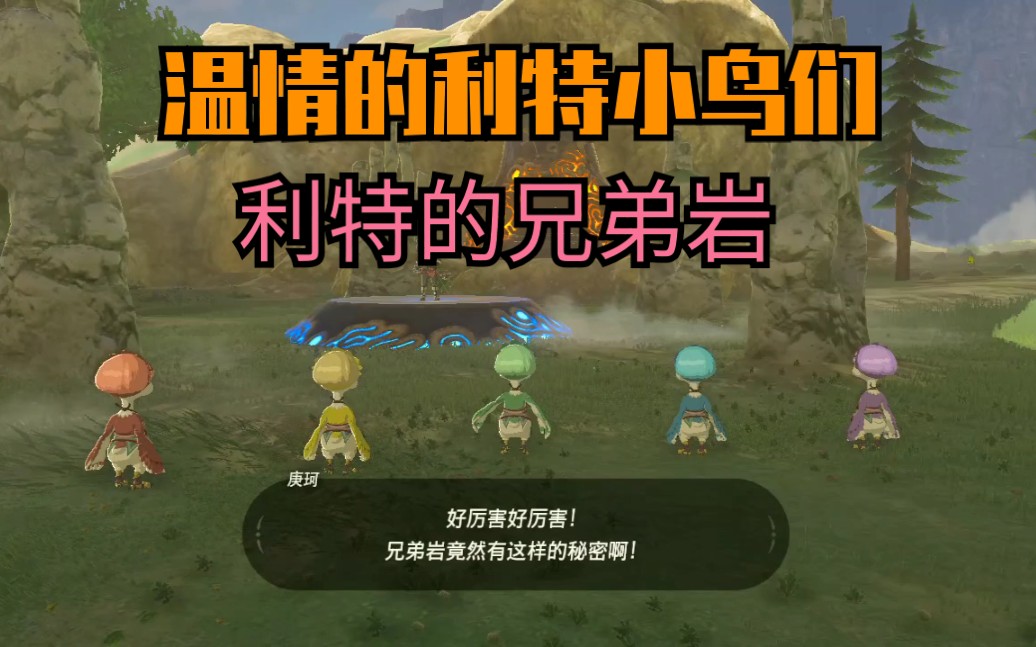 [塞尔达荒野之息]最温情的神庙挑战-利特的兄弟岩_哔哩哔哩 (゜-゜)つ