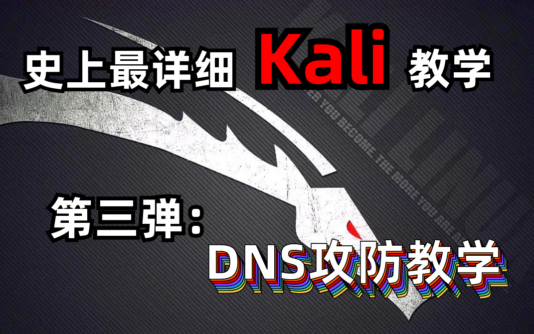 【kali】网页打开错误?史上最详细的DNS攻防讲解(永久适用)/网络安全/渗透工具/linux哔哩哔哩bilibili