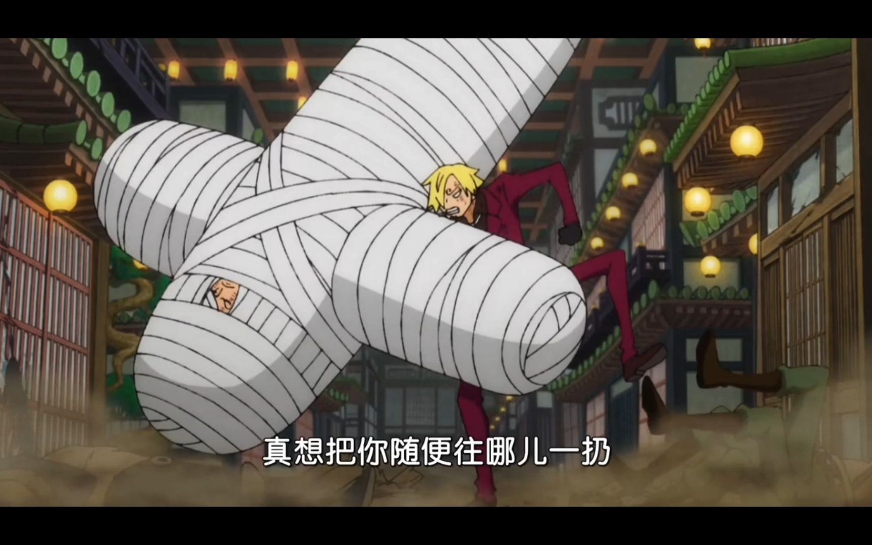 索隆:遇上你们,我真的会栓q,包扎跟包粽子一样