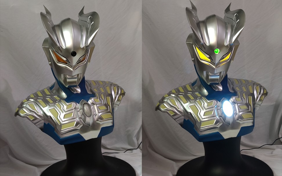 赛罗奥特曼1/1胸像 手办 gk 雕像 实拍