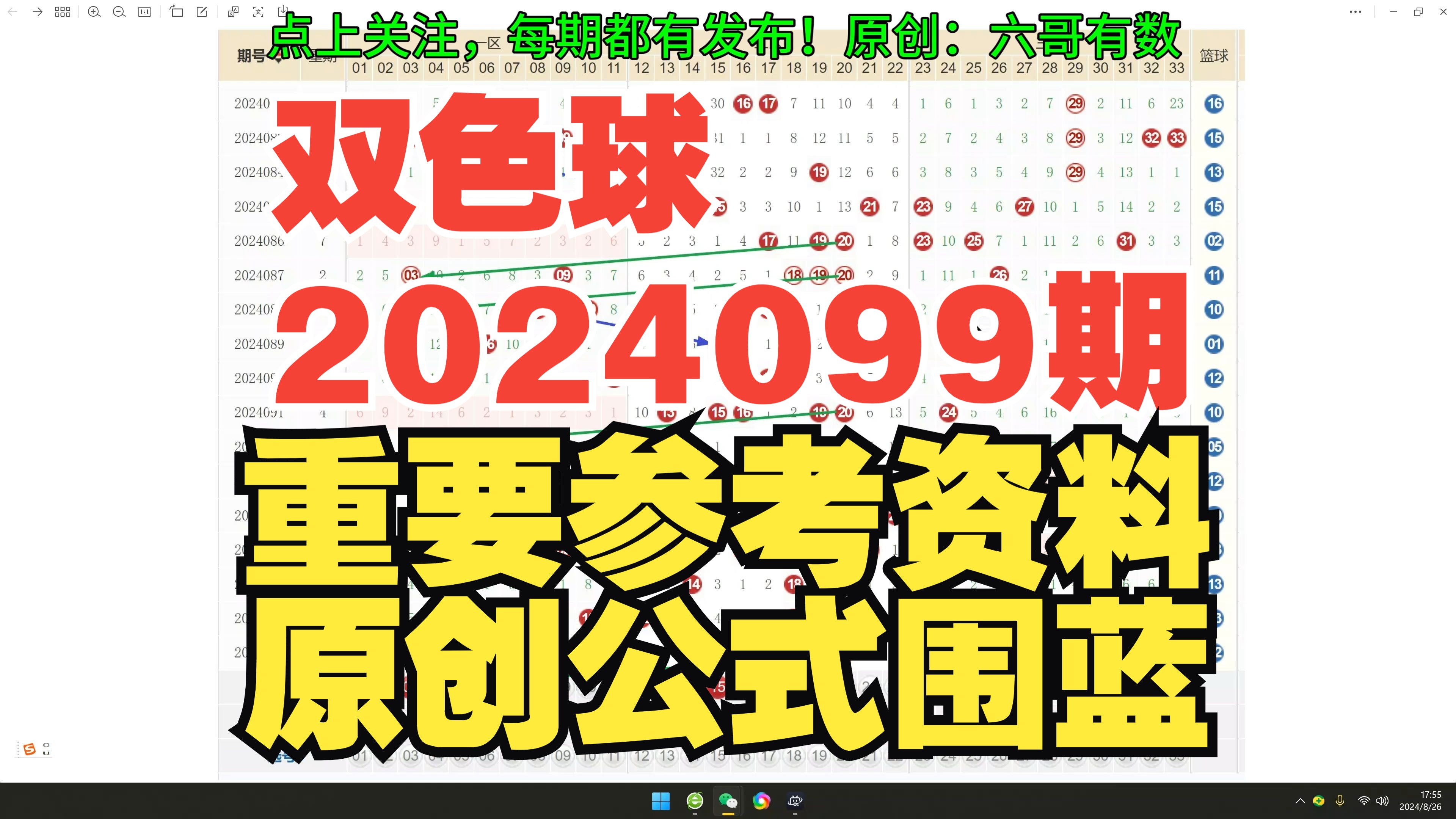 双色球2024099期重要参考资料 尾数推荐 历史开奖记录对比分析 六哥有数原创公式围蓝 杀号哔哩哔哩bilibili