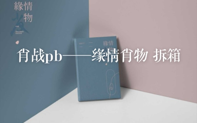 肖战pb——缘情肖物 拆箱哔哩哔哩bilibili