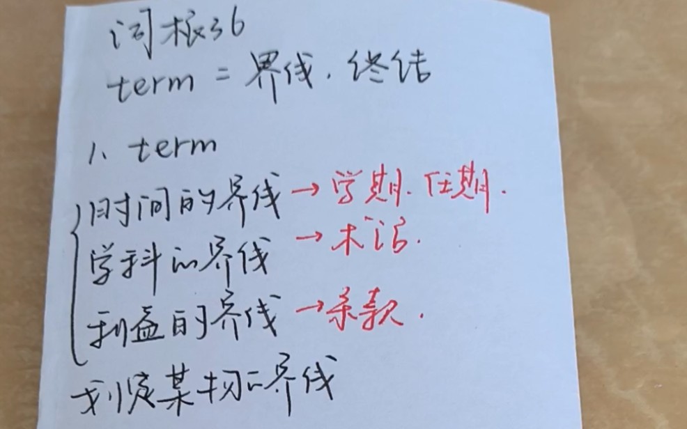 [图]determine下决心尽然和term学期有关系！！！term为何这么多的意思？！词根分享36