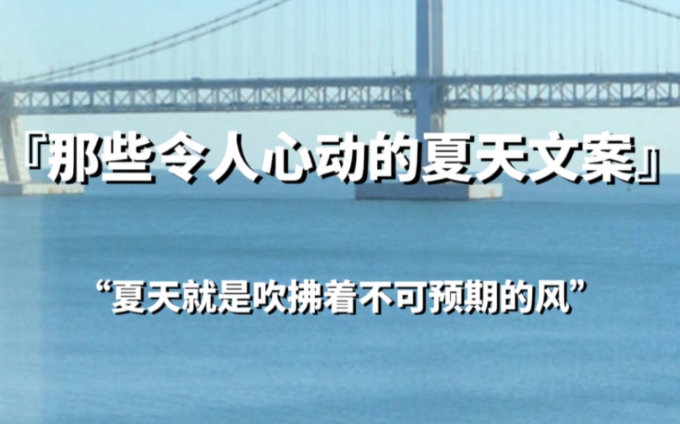 【句子控】“夏天就是吹拂着不可预期的风”五月伊始,提前送上令人心动的夏天文案哔哩哔哩bilibili