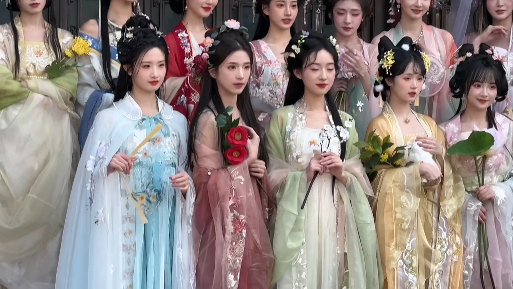 花朝节之十二花神 国风小聚 汉服 美女