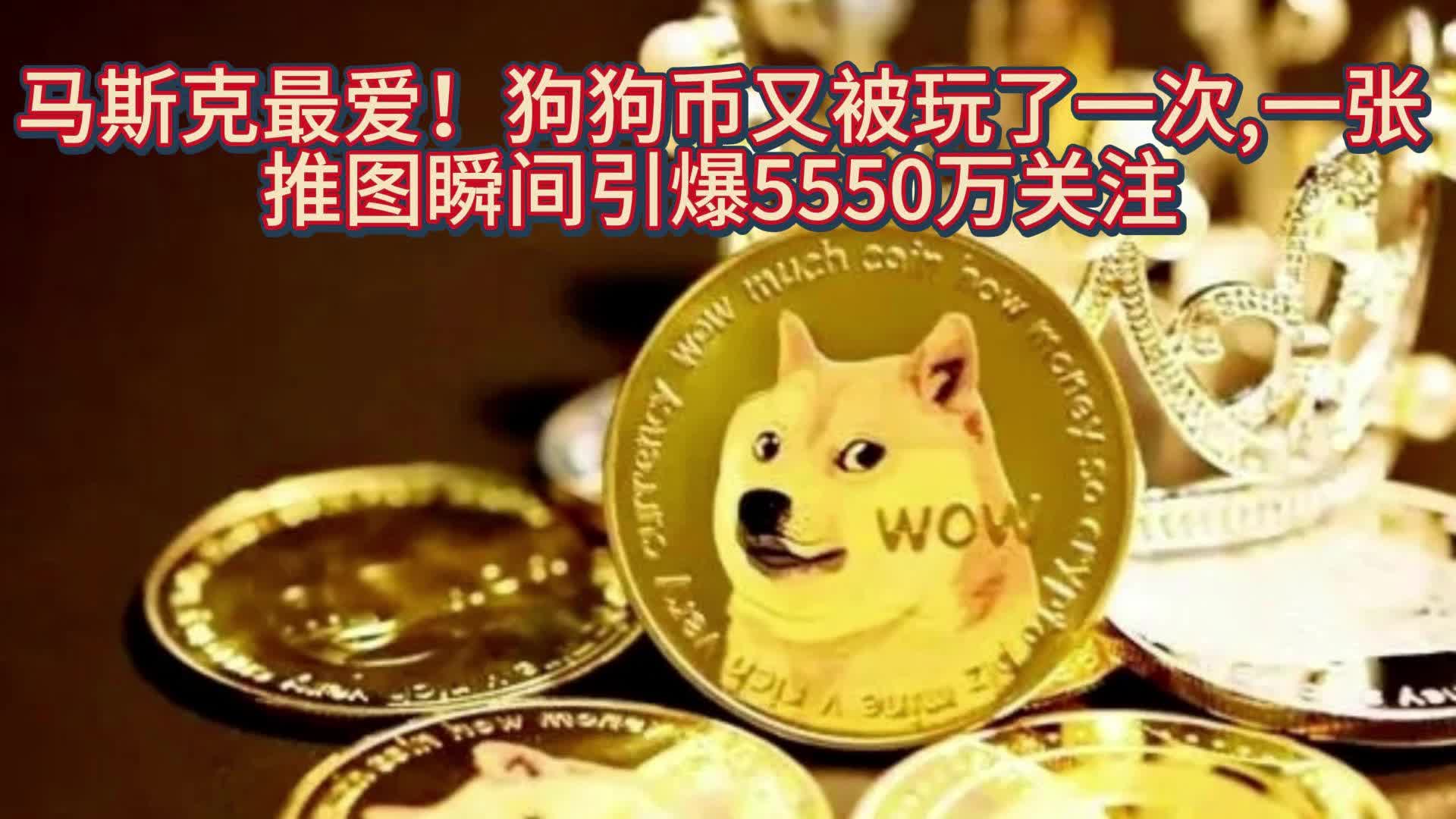 马斯克最爱!狗狗币又被玩了一次,一张推图瞬间引爆5550万关注