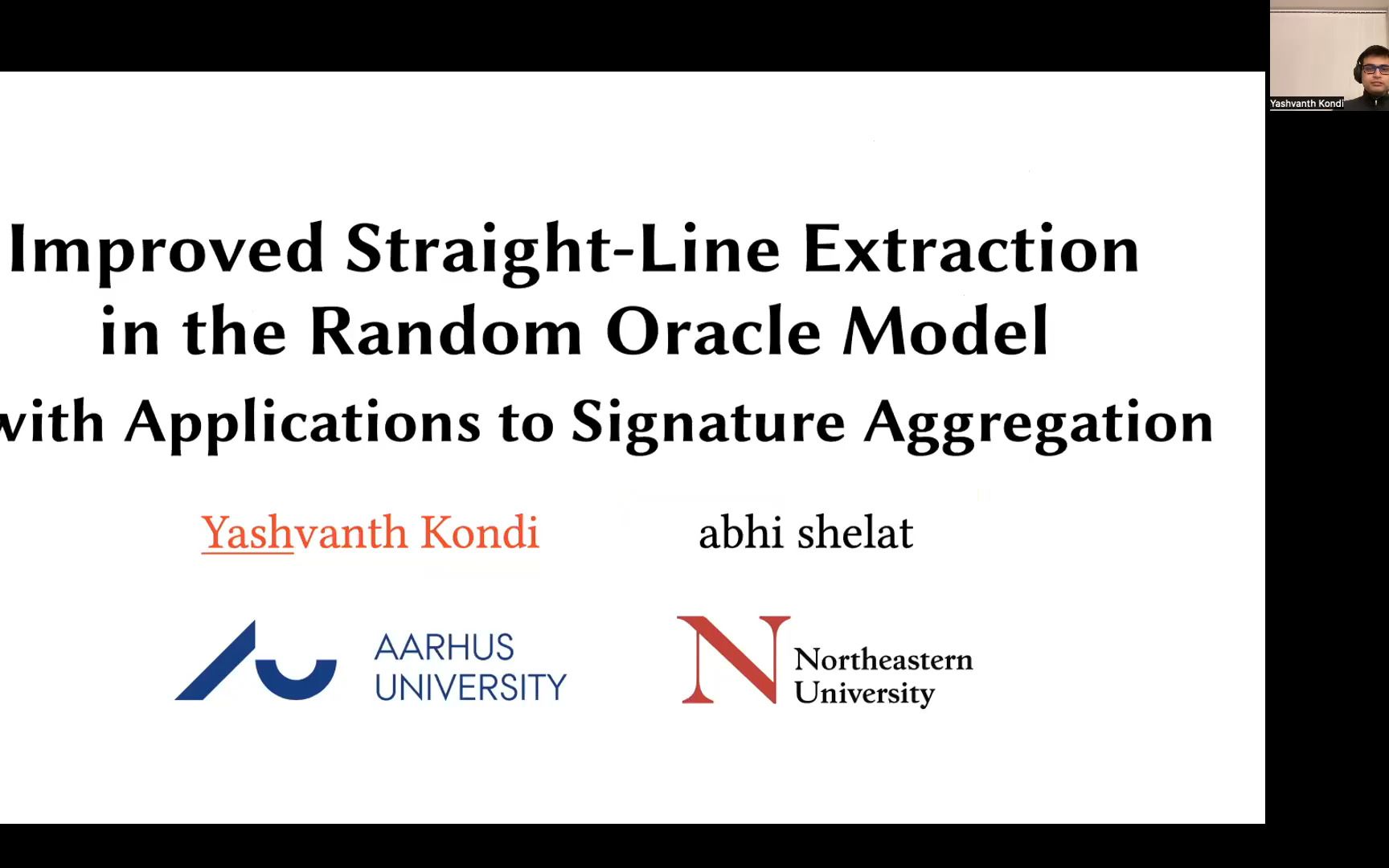 [ASIACRYPT 2022]  Improved StraightLine Extraction in the Random Oracle Mod...哔哩哔哩bilibili