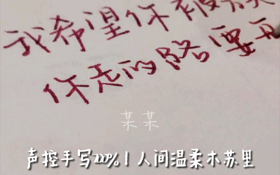 声控手写人间温柔木苏里丨写字声丨治愈向文案丨解压练字打卡