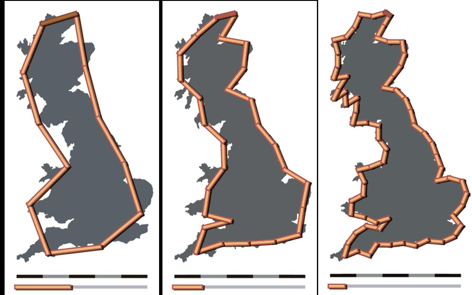 数学家 在自然杂志发表"英国海岸线的长度问题"引出了自相似和分形的