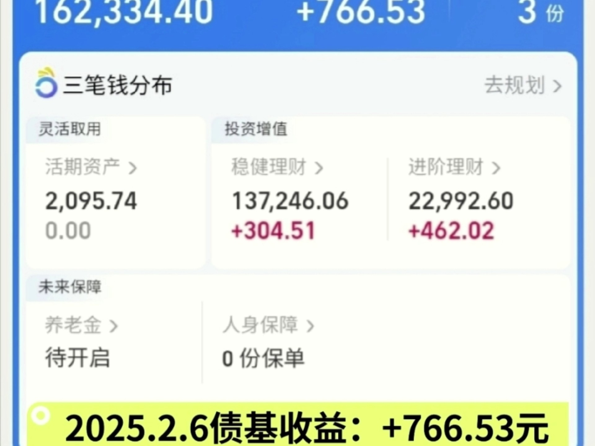 15万本金买债基|靠收益生活|2025.2.6债基收益:+766.53元哔哩哔哩bilibili