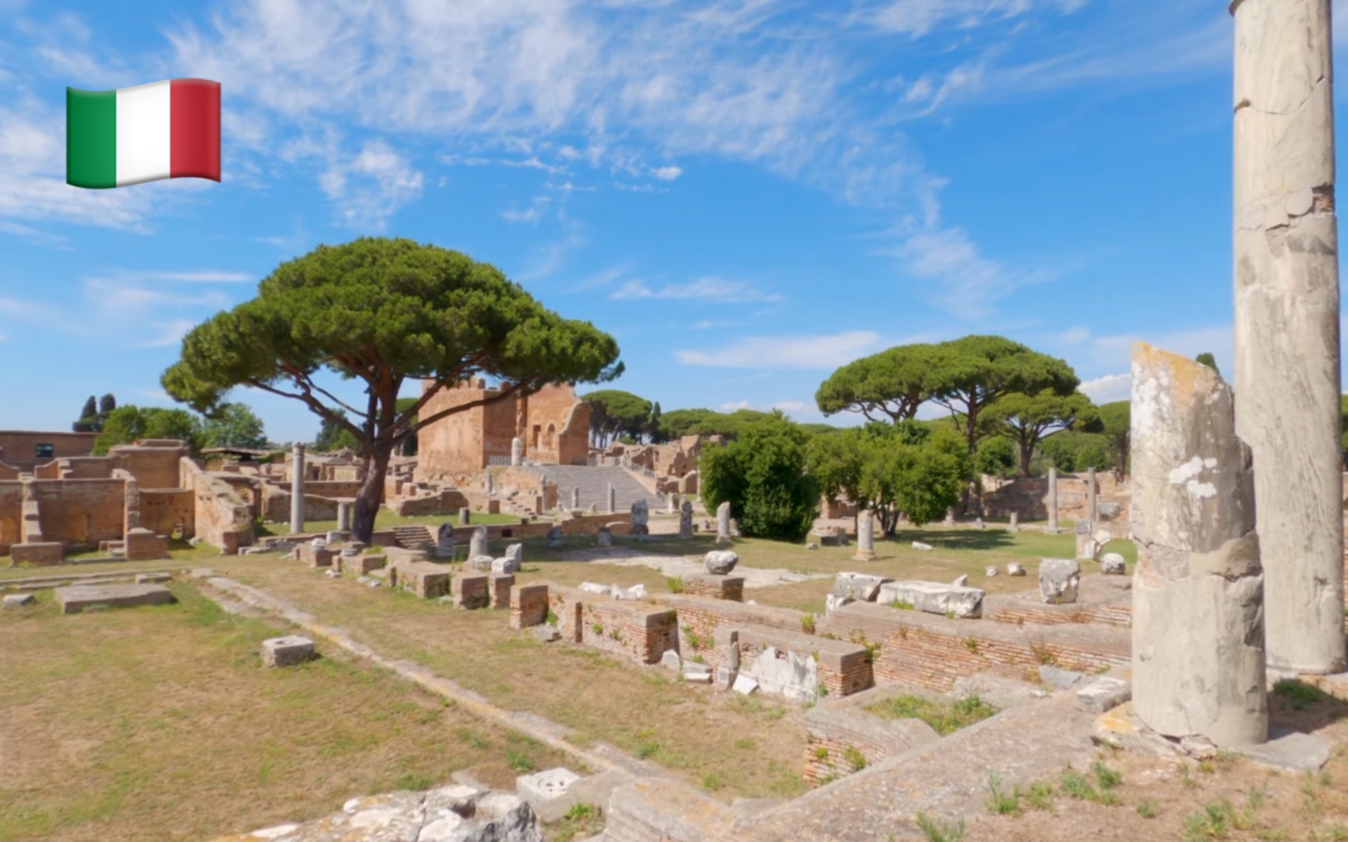 【超清】夏季漫步游意大利奥斯提亚安提卡(ostia antica)|古罗马时期