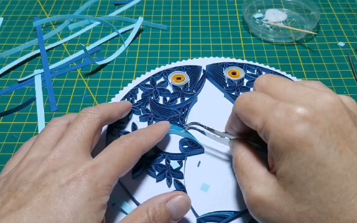 【衍纸】畅想纸艺十二星座系列衍纸画61双鱼座