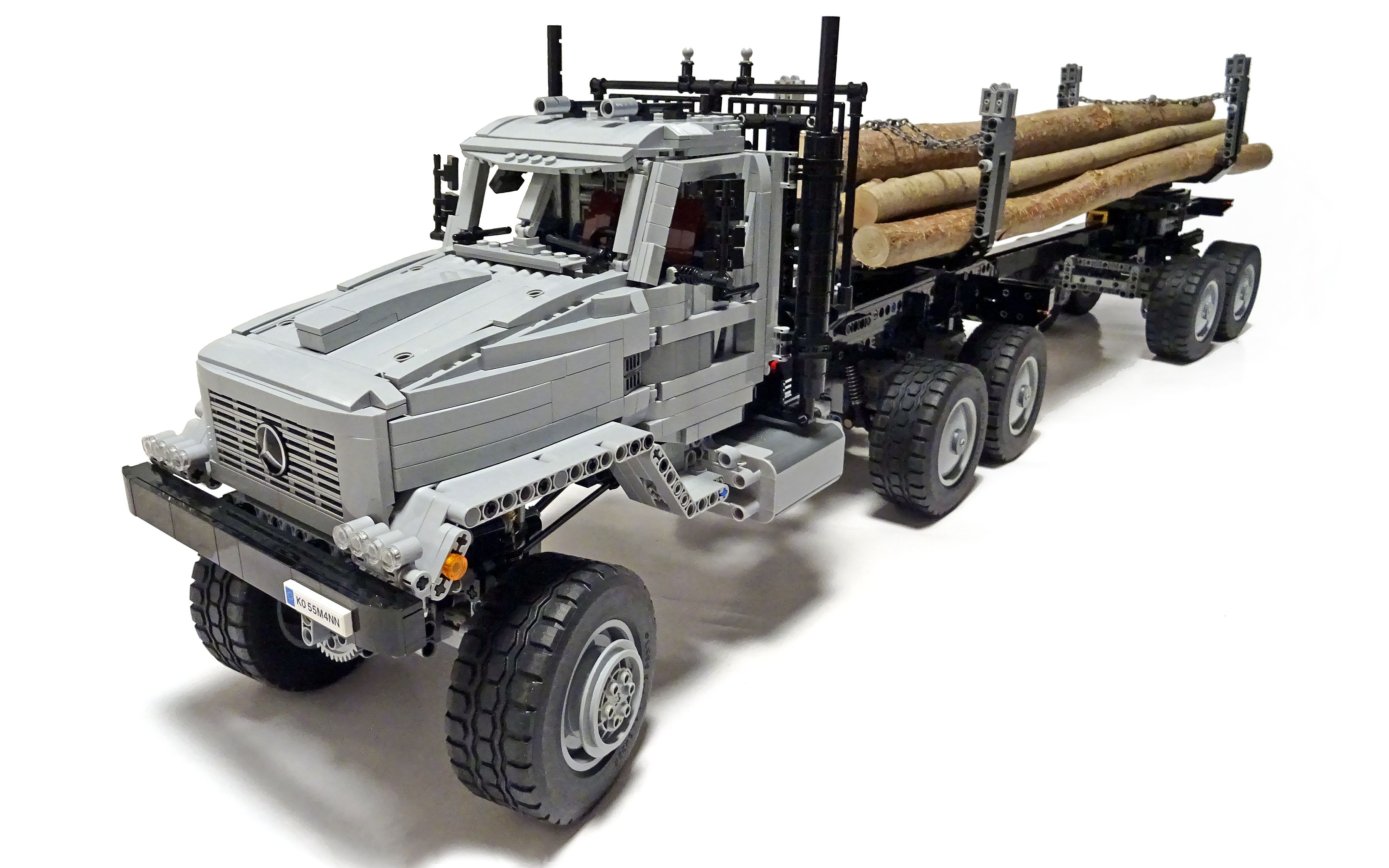 lego乐高 technic科技/机械 moc logging truck 伐木车