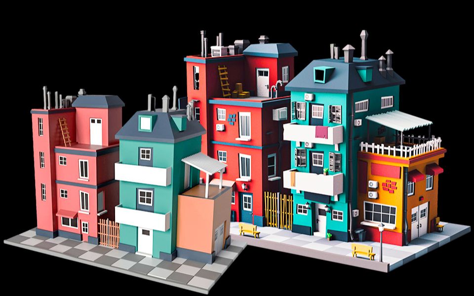 3dmax建模:风格化场景模型制作,零基础房屋建模思路详解