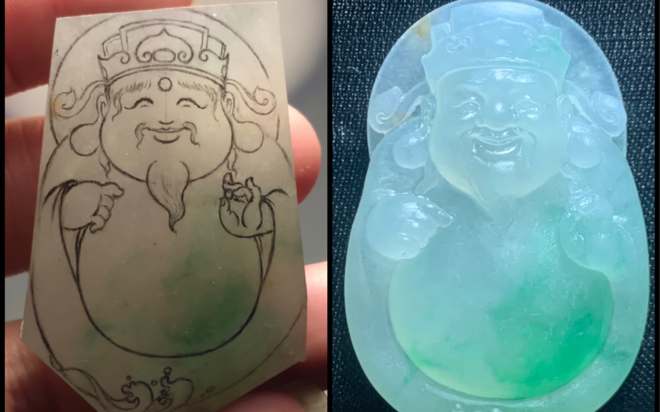 [翡翠创作]翡翠财神见者好运