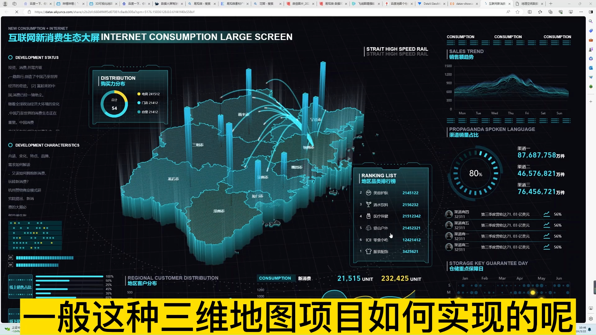 数据可视化大屏设计教程三维地图制作哔哩哔哩bilibili