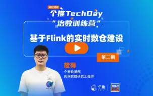 Download Video: 个推TechDay“治数训练营”第二期——《基于Flink的实时数仓建设》