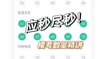 8分钟100%正确率数量+一拖五纸老虎 10.20第三十九季粉笔模考