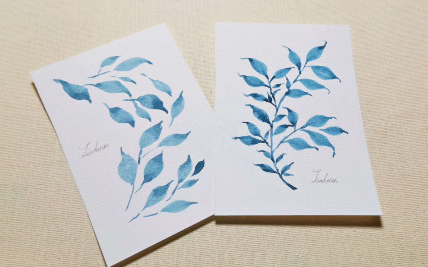 水彩|脱胶水彩纸消耗计划11:用来练习画叶子刚刚好