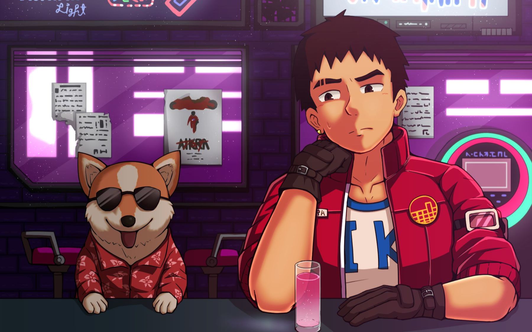 赛博朋克酒保行动va11halladay9上送货员马里奥与想打破母亲期望的