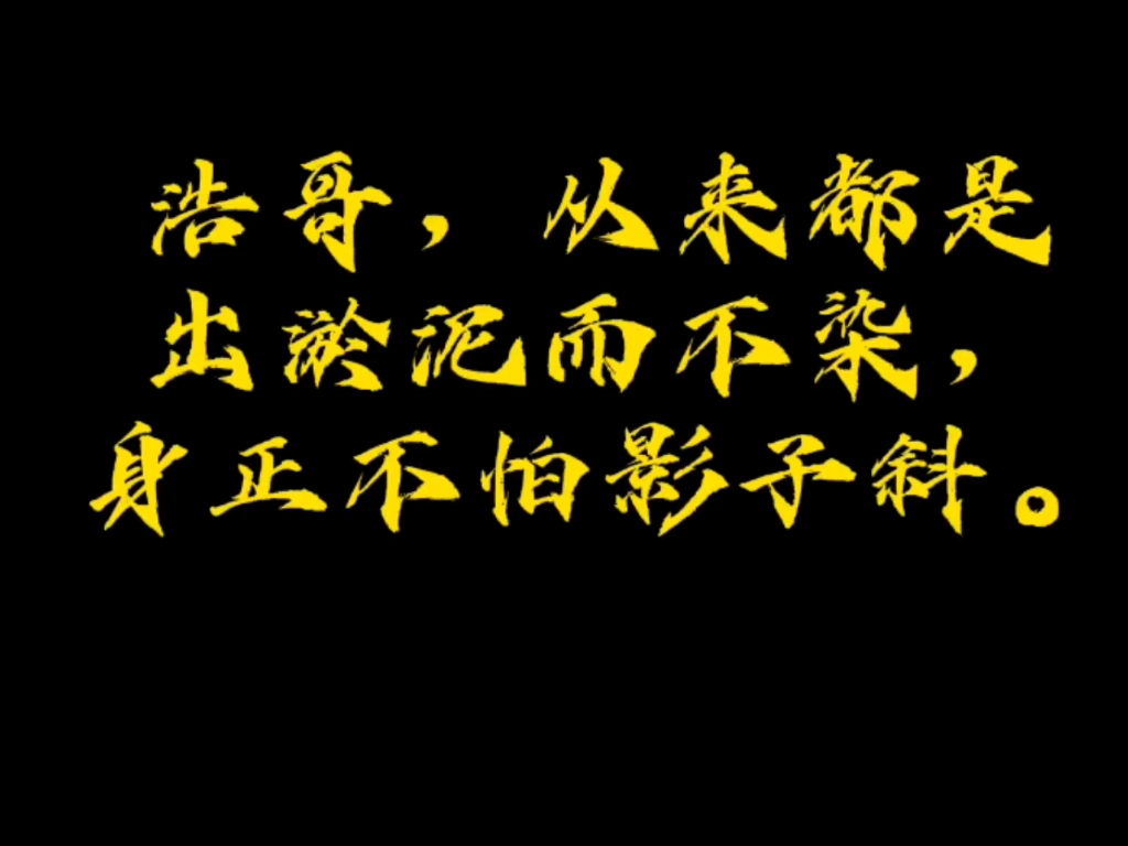 浩哥,从来都是,出淤泥而不染,身正不怕影子斜,奈何小黑们热情高涨 ! ! !