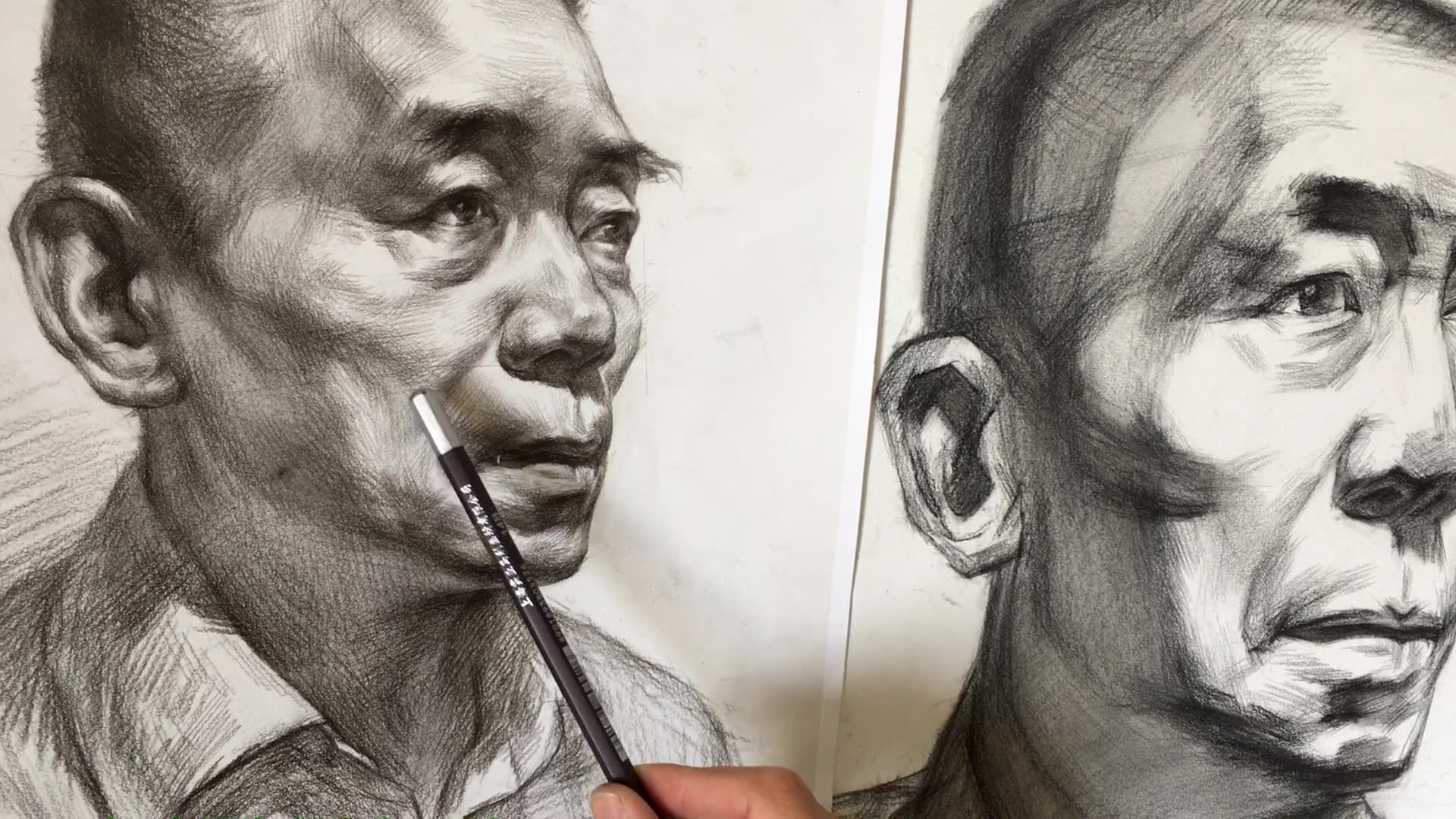 人物头像脸部明暗交界线刻画修改