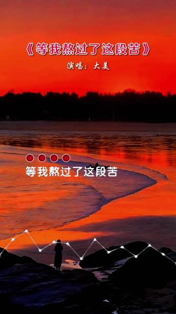 等我熬过了这段苦,收起了真心不再哭,不会再轻易的付出,不再把我的心