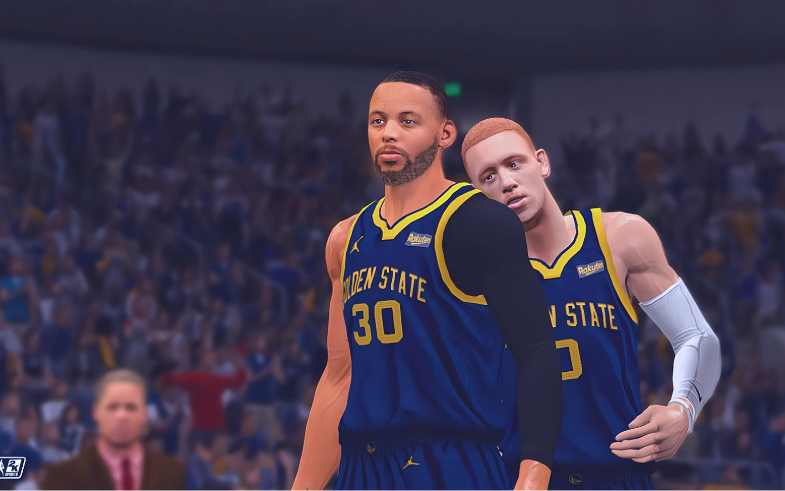 nba2k14 库里今天游戏里咋这么铁 一节就进2球