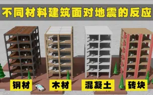 Download Video: 3D模拟：不同材料的建筑在面对同一级别地震时的反应