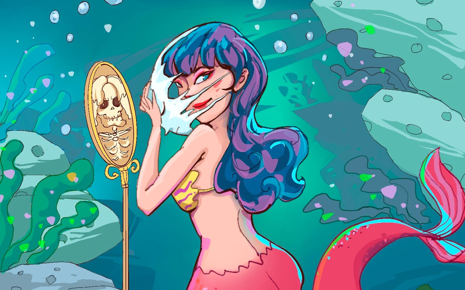 procreate绘画画皮美人鱼的真面目