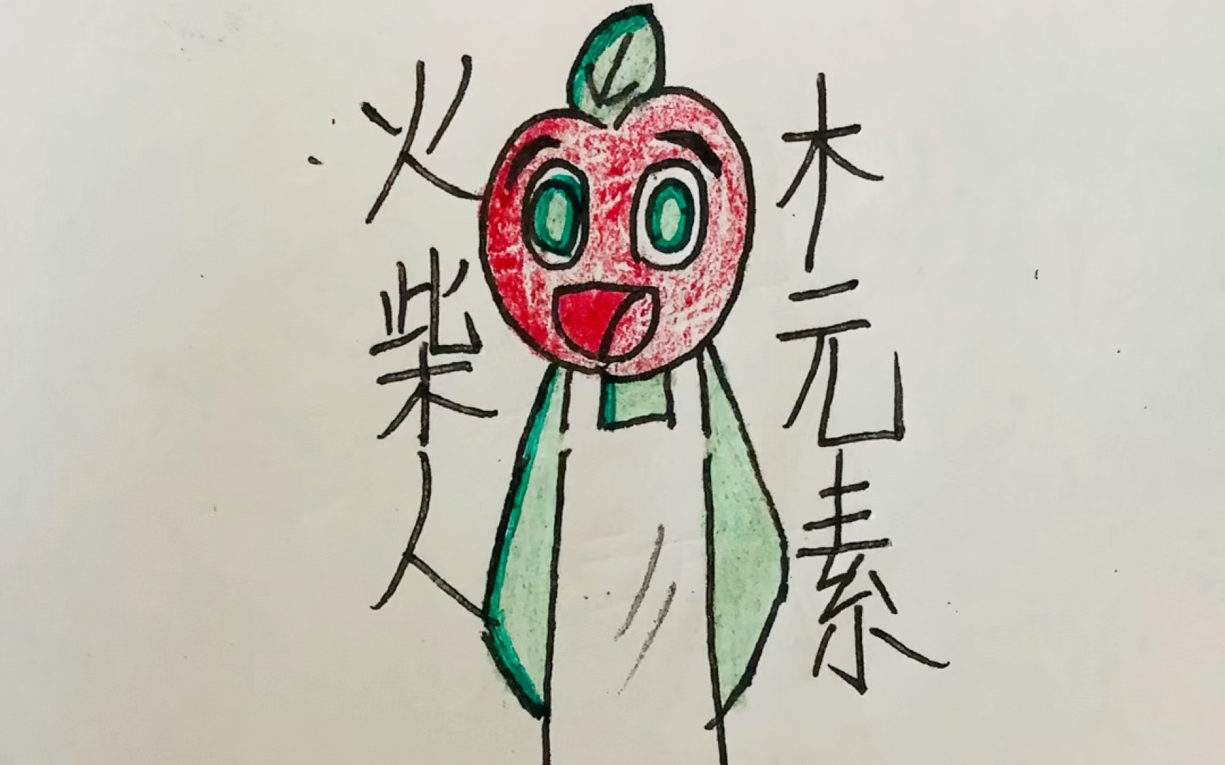 教画火柴人金木水火土(画火柴人金木水火土元素)