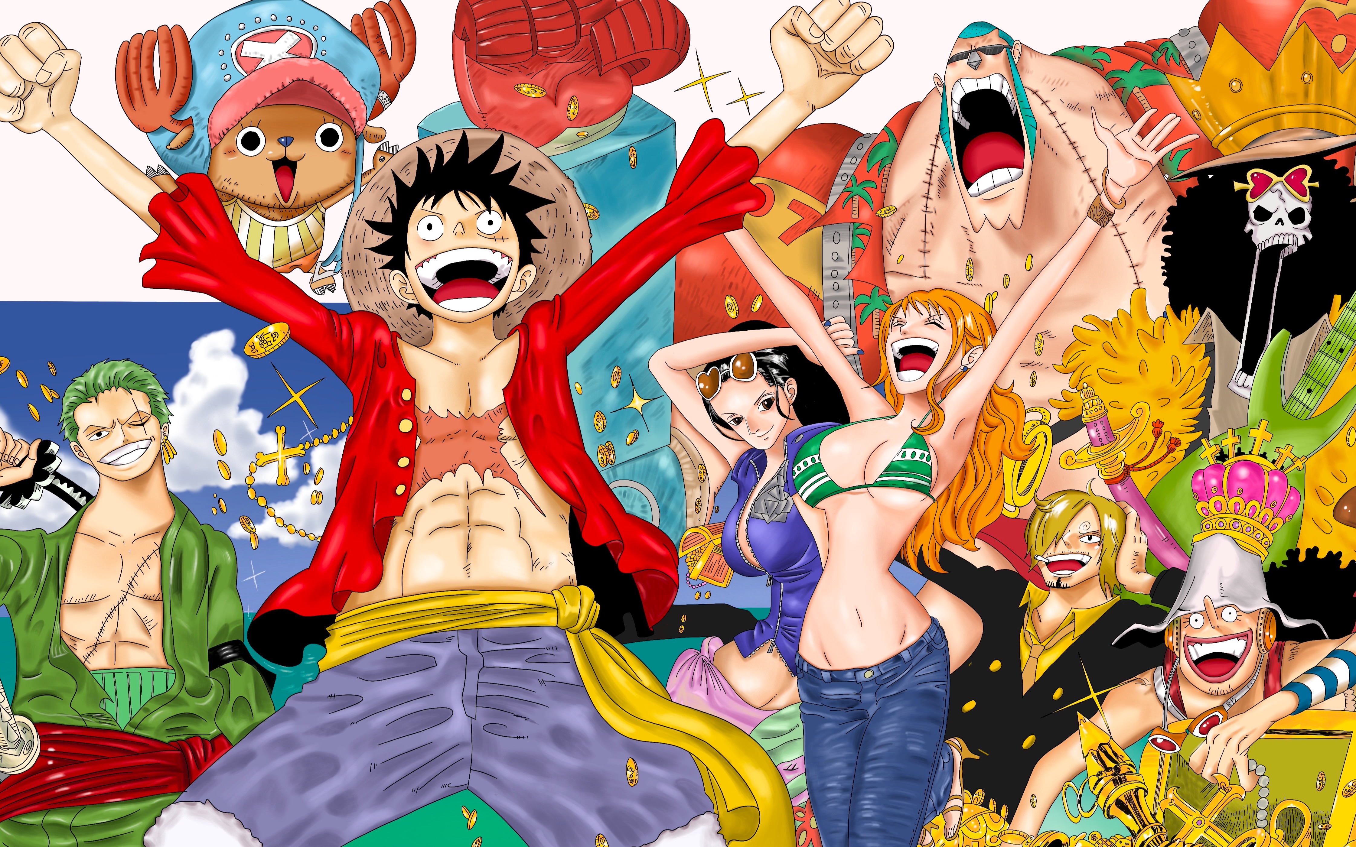 临摹尾田老师草帽九人团海报