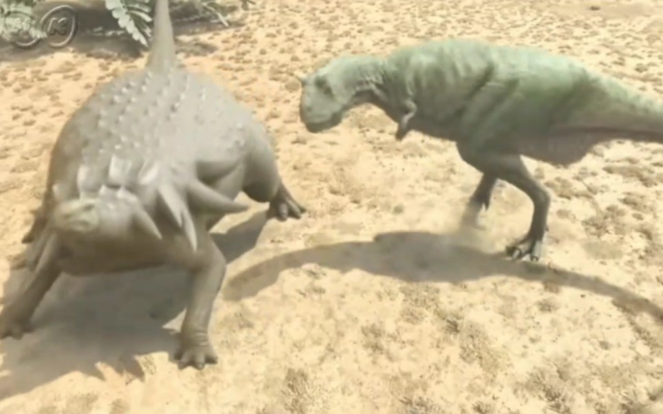 食肉牛龙攻击萨尔塔龙和埃德蒙顿甲龙