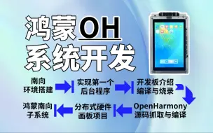 鸿蒙南向开发教程【OpenHarmony】（环境搭建、南向后台程序实现、开发板编译与烧录、OpenHarmony源码、分布式硬件开发项目、鸿蒙子系统）系统性教学