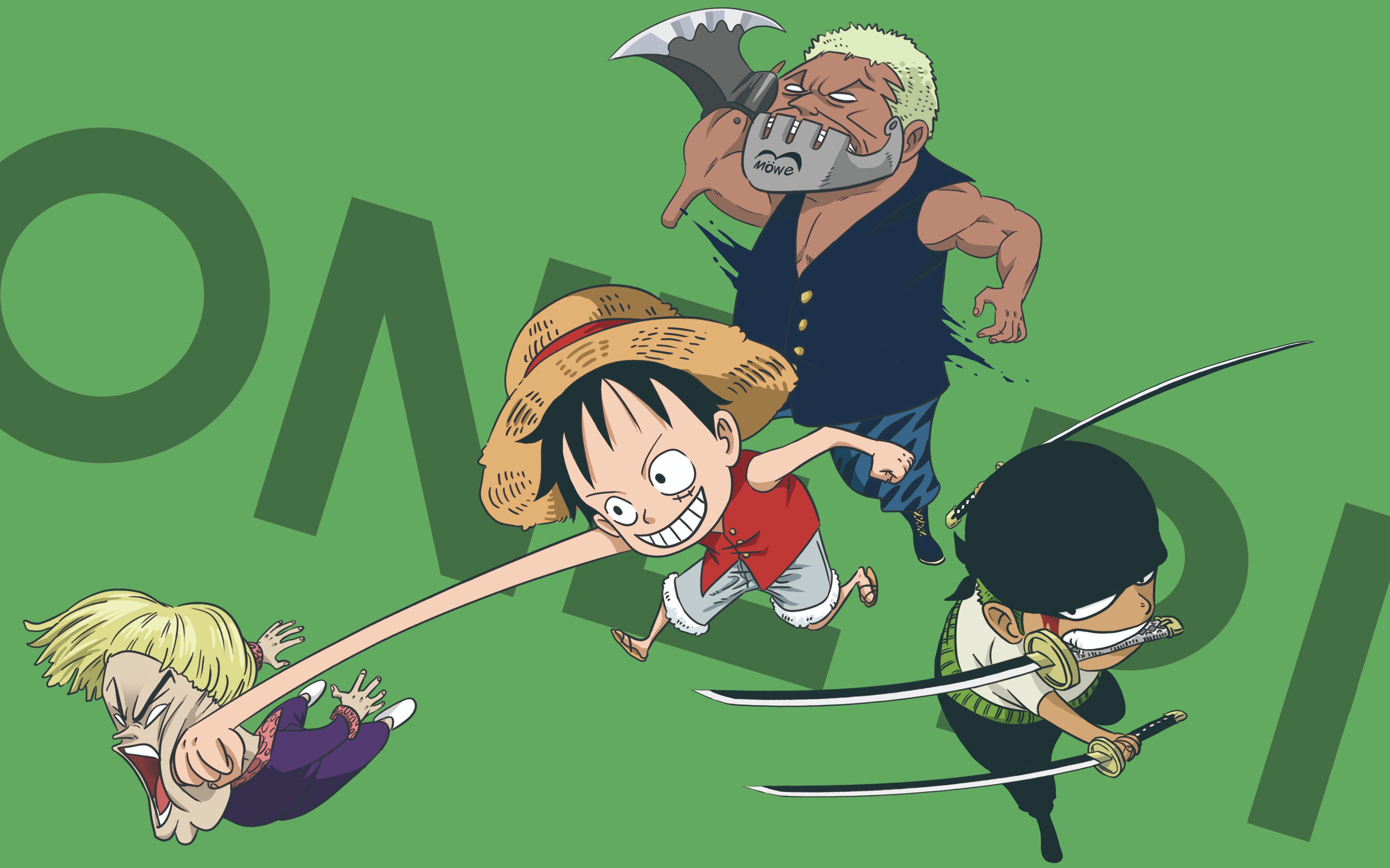 【海贼王】路飞,索隆vs斧手蒙卡(毫无技术可言的板绘 02)