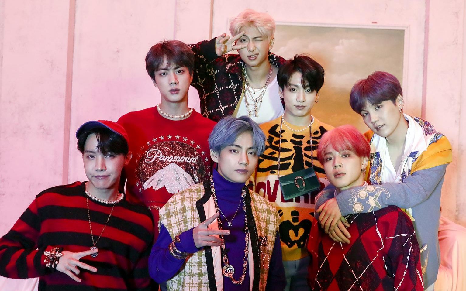 小窗口) idols reaction to bts 大赏