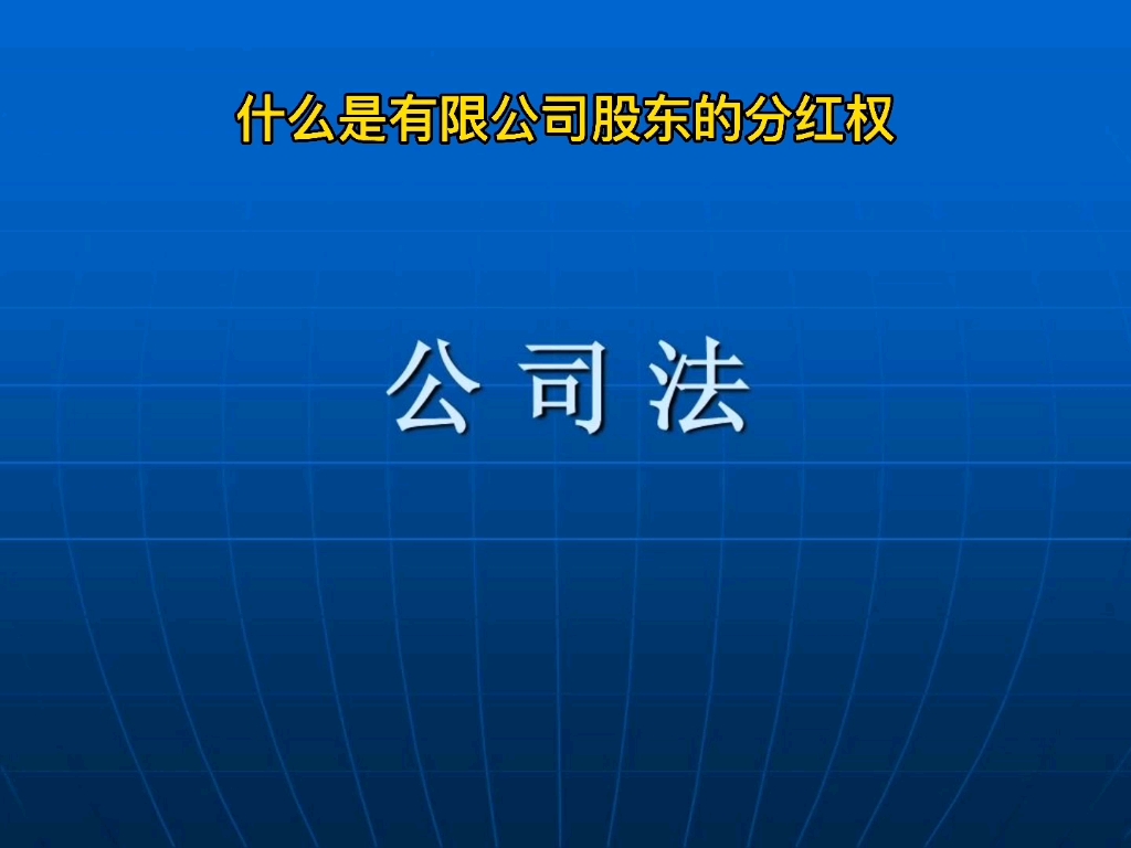 有限公司股东的分红权哔哩哔哩bilibili